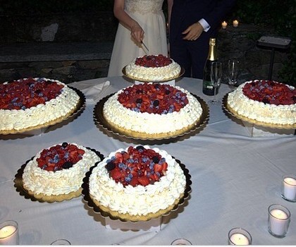 Wedding cake piano unico o su alzata Biella 5 